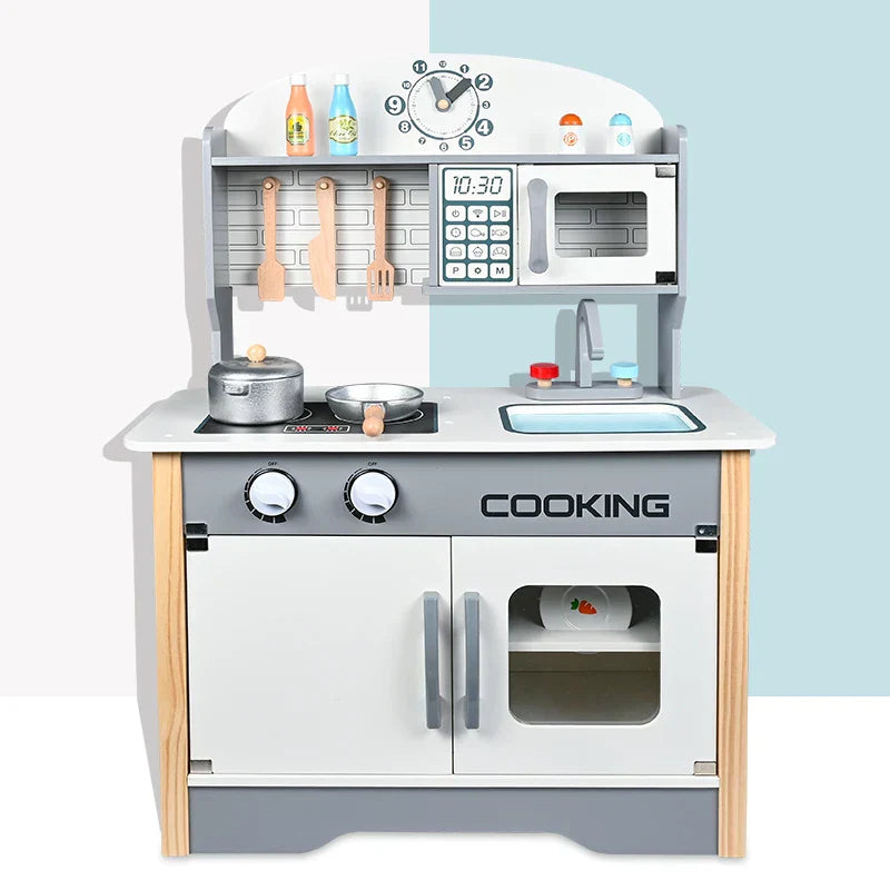 Wooden Cooking Kitchen – Fun and Safe Pretend Play Kitchen Set for