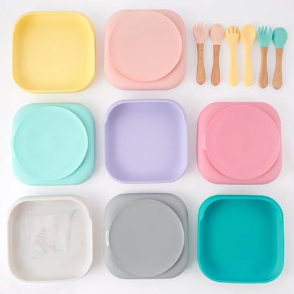Feeding Silicone Square Plate