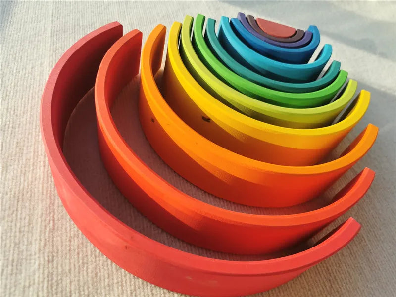 Lime Wood Rainbow Blocks