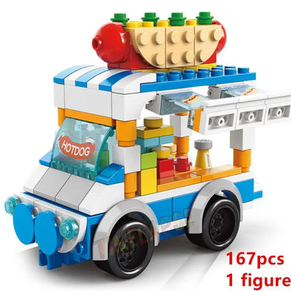 Ice Cream Car & Food Building Blocks