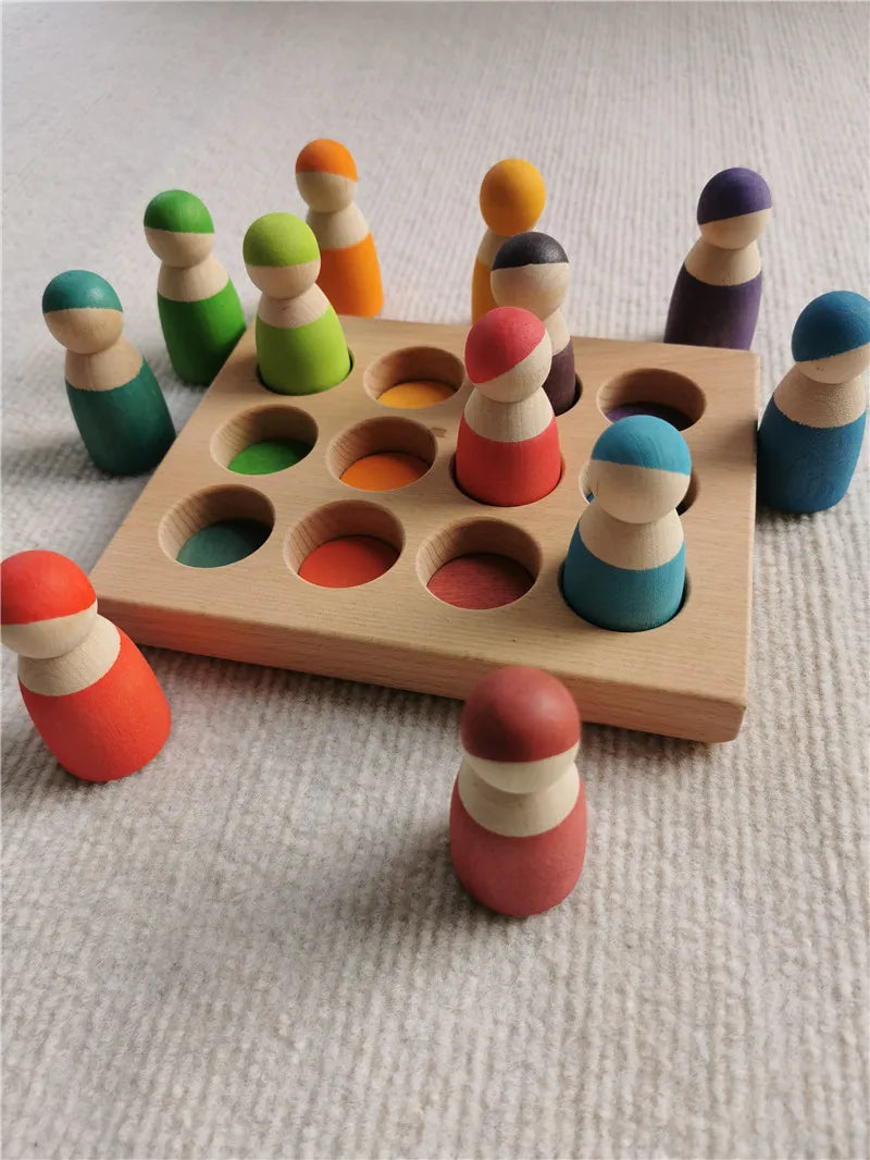 Lime Wood Rainbow Blocks