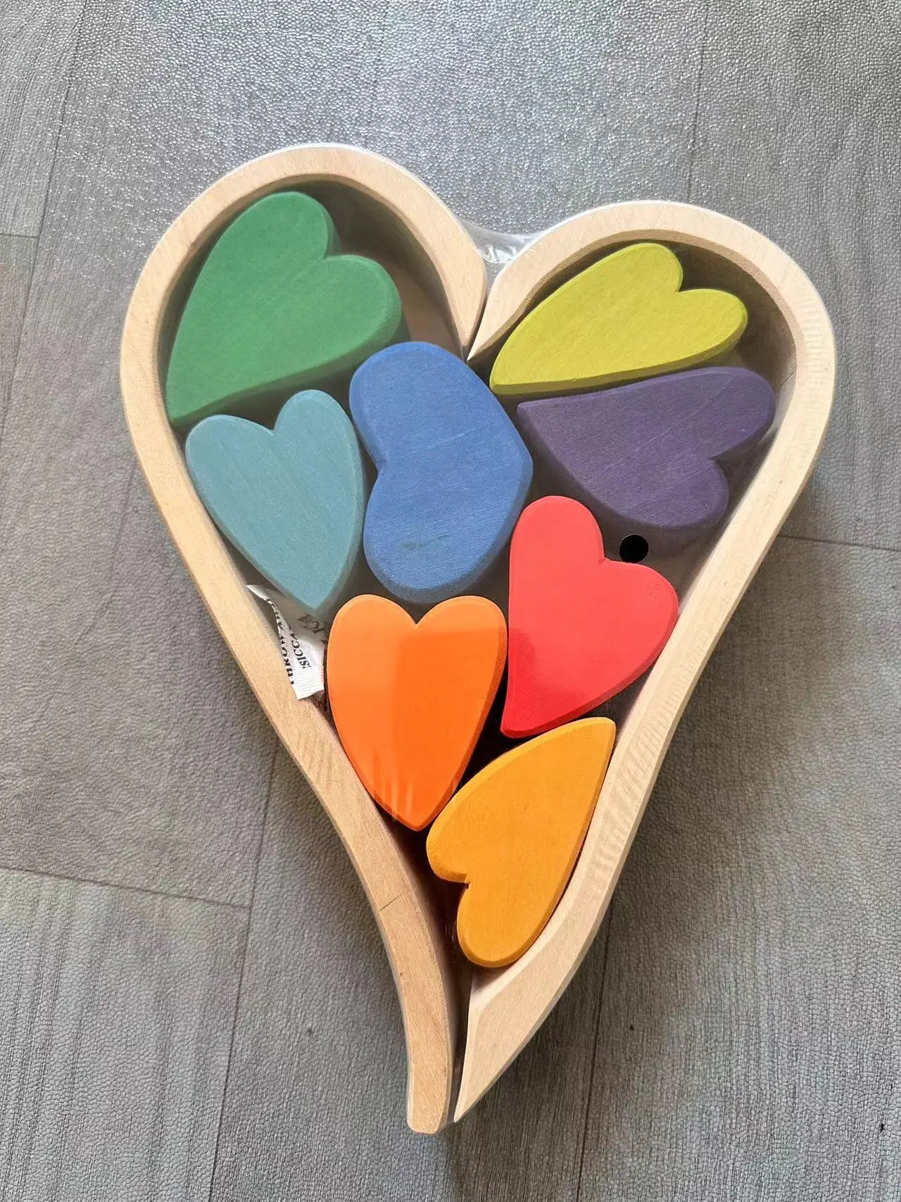 Lime Wood Rainbow Blocks