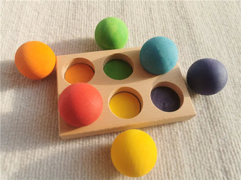 Lime Wood Rainbow Blocks