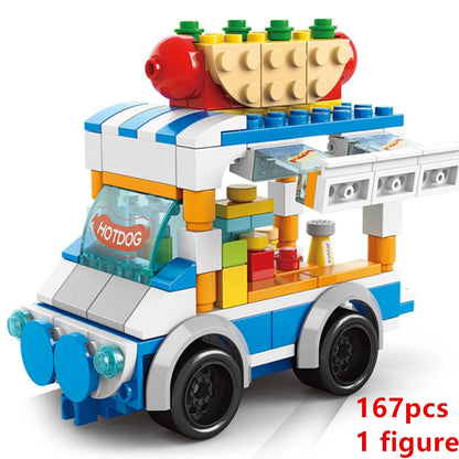 Ice Cream Car & Food Building Blocks