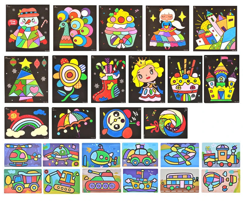 Color Powder Painting Set  Luminous Material