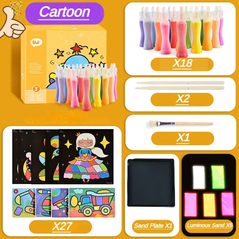 Color Powder Painting Set  Luminous Material