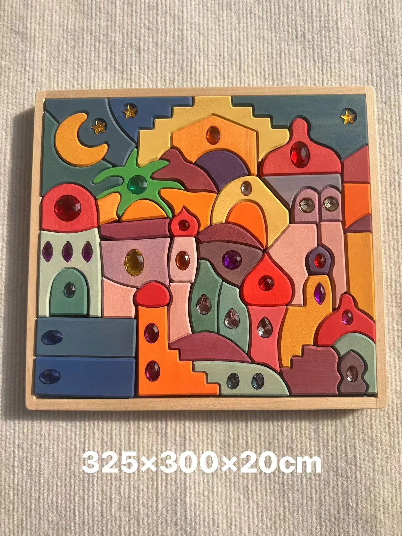 Lime Wood Rainbow Blocks
