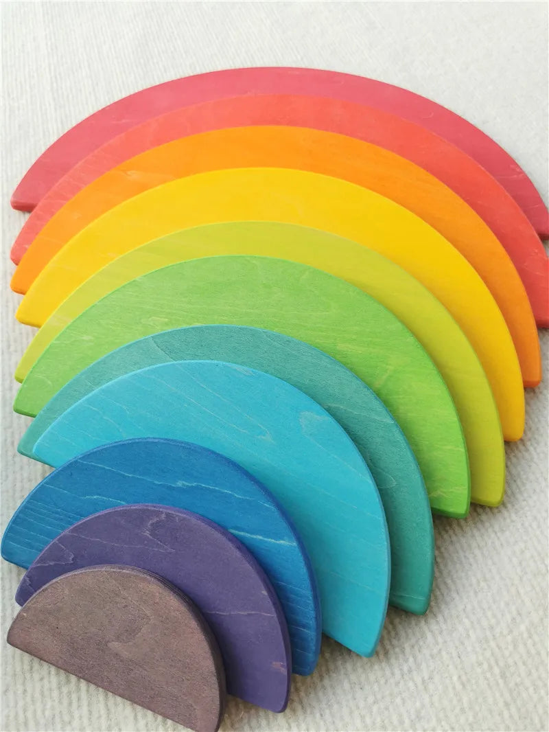 Lime Wood Rainbow Blocks