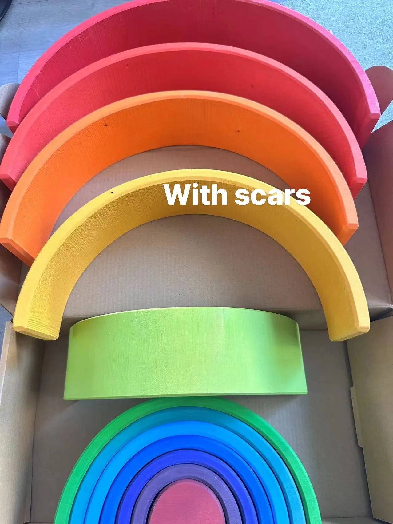 Lime Wood Rainbow Blocks