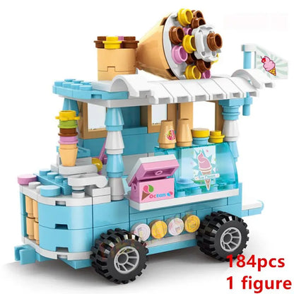 Ice Cream Car & Food Building Blocks