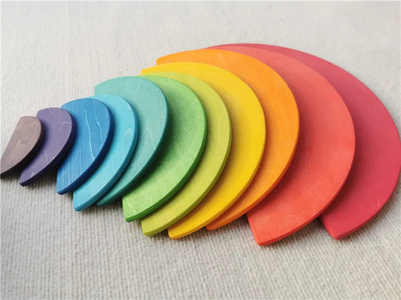 Lime Wood Rainbow Blocks