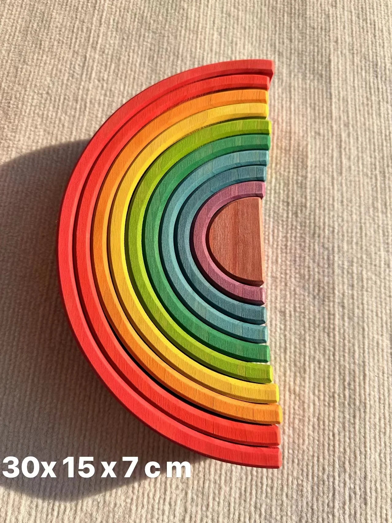 Lime Wood Rainbow Blocks