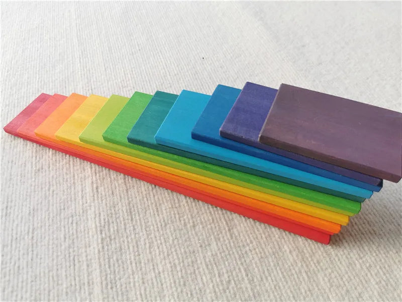 Lime Wood Rainbow Blocks