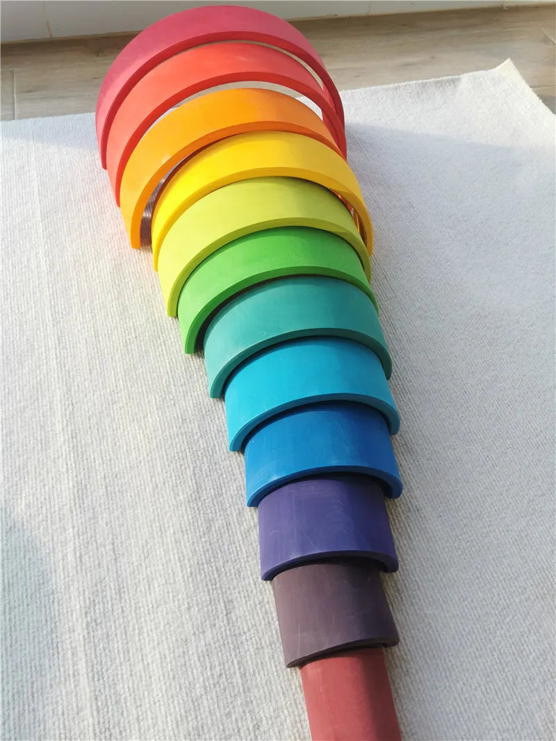 Lime Wood Rainbow Blocks