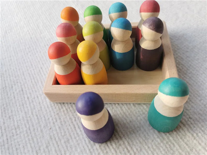Lime Wood Rainbow Blocks