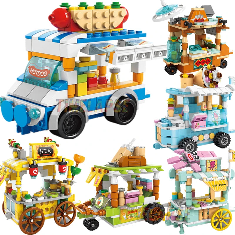 Ice Cream Car & Food Building Blocks