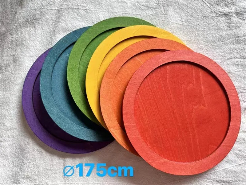 Lime Wood Rainbow Blocks