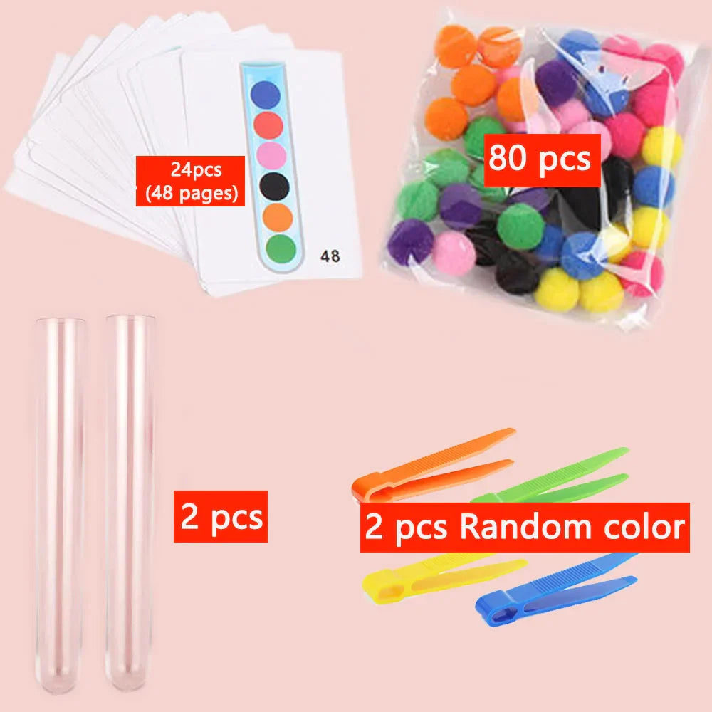 Fine Motor Skills Counting Colorful Plush Ball