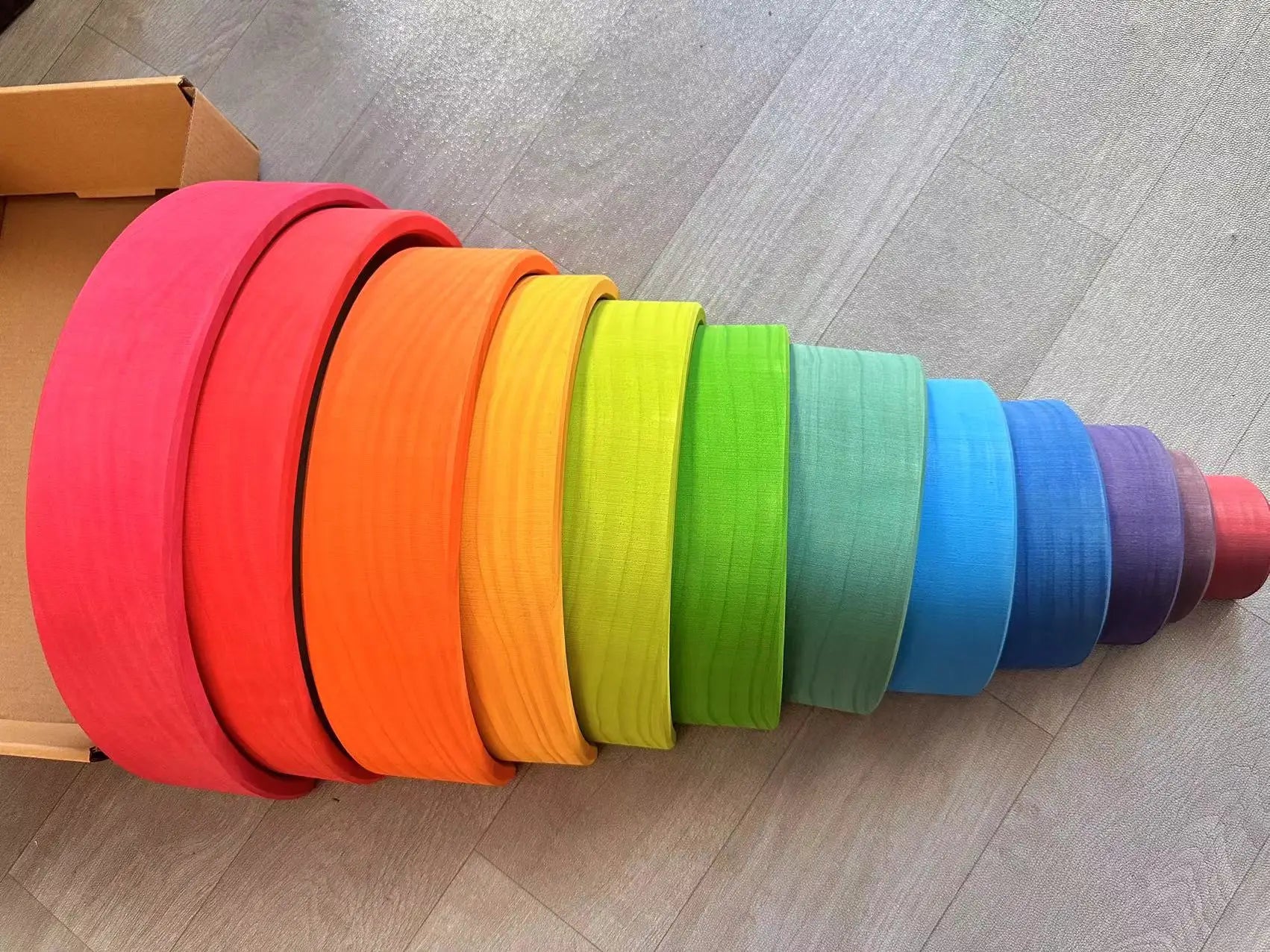 Lime Wood Rainbow Blocks
